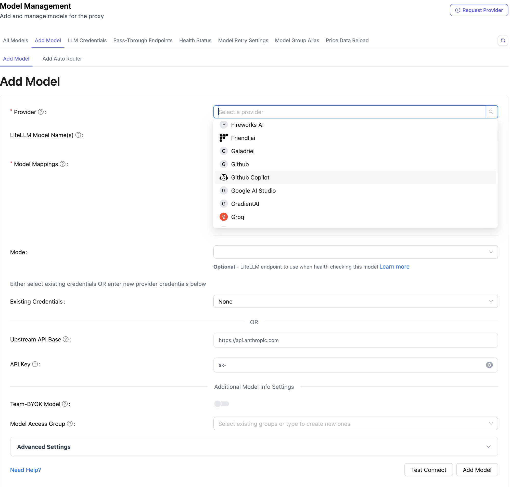 Adding a new model to LiteLLM